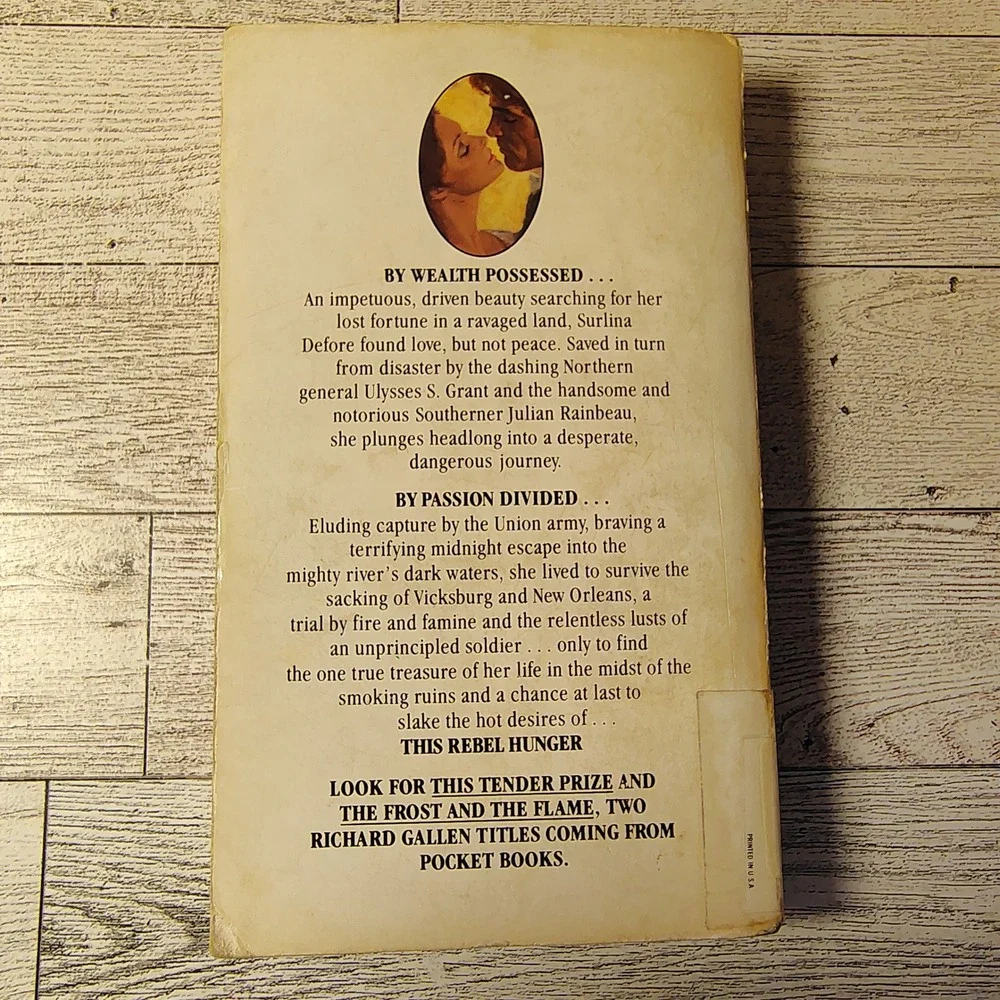 This Rebel Hunger by Lynn Le Mon 1980‎ Paperback Historical Romance Ex-Lib FAIR